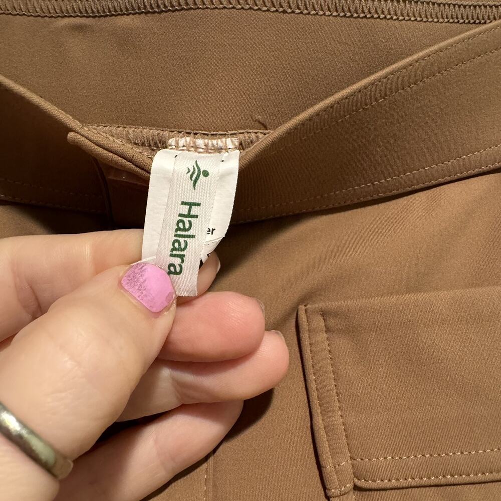 Halara Day Stretch High Waisted Straight Leg Pants Pull On Tan Size Small - Picture 4 of 6